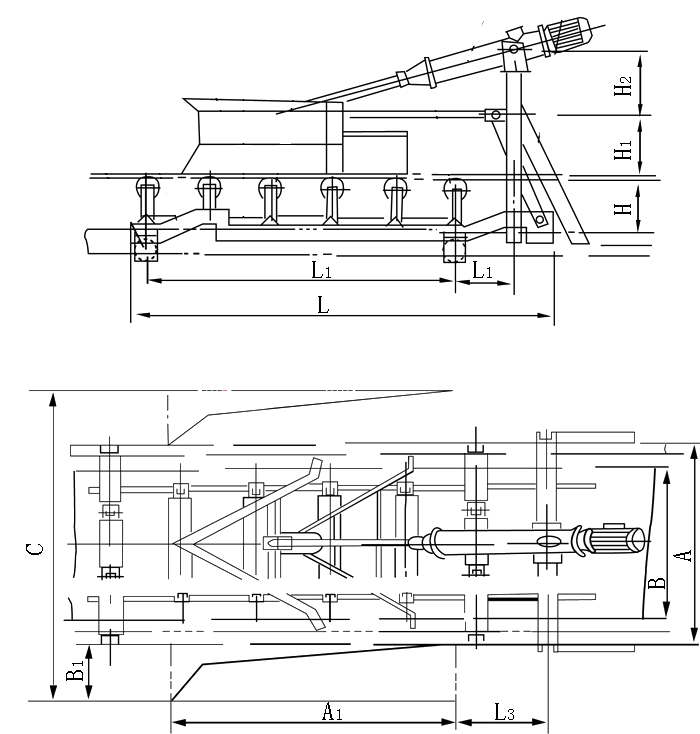 電液動犁式卸料器 電液動犁式卸料器